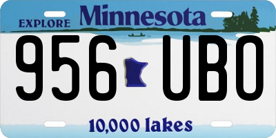 MN license plate 956UBO
