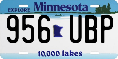 MN license plate 956UBP