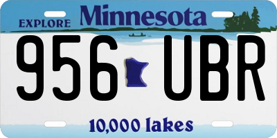 MN license plate 956UBR