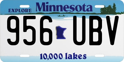 MN license plate 956UBV