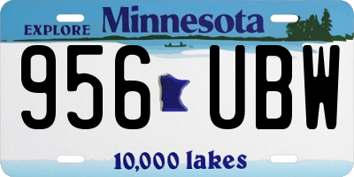 MN license plate 956UBW