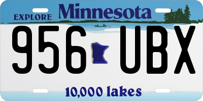 MN license plate 956UBX