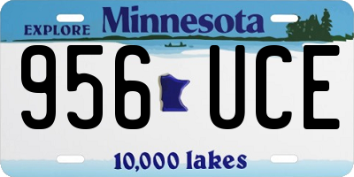 MN license plate 956UCE