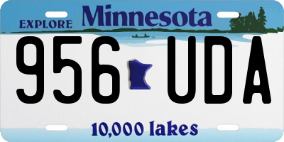 MN license plate 956UDA