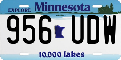 MN license plate 956UDW