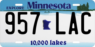 MN license plate 957LAC