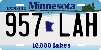 MN license plate 957LAH