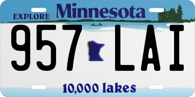 MN license plate 957LAI