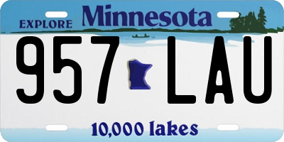 MN license plate 957LAU