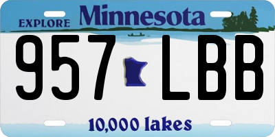 MN license plate 957LBB