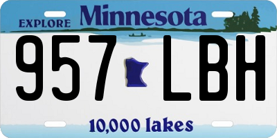 MN license plate 957LBH