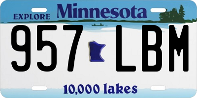 MN license plate 957LBM