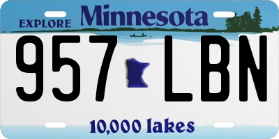 MN license plate 957LBN
