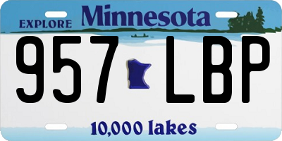 MN license plate 957LBP