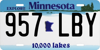 MN license plate 957LBY