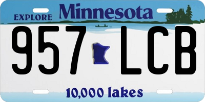 MN license plate 957LCB