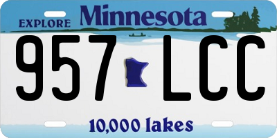 MN license plate 957LCC