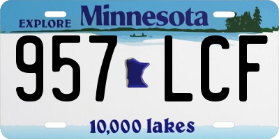 MN license plate 957LCF