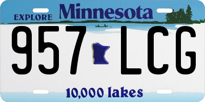 MN license plate 957LCG