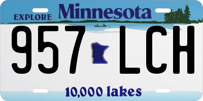 MN license plate 957LCH