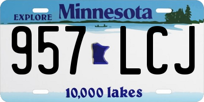 MN license plate 957LCJ