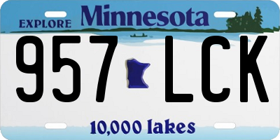 MN license plate 957LCK