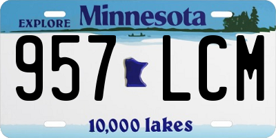 MN license plate 957LCM