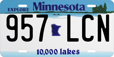 MN license plate 957LCN