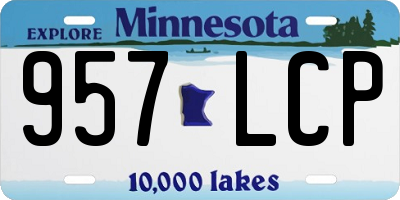 MN license plate 957LCP