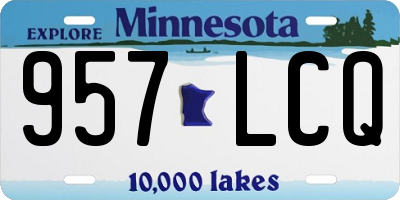 MN license plate 957LCQ