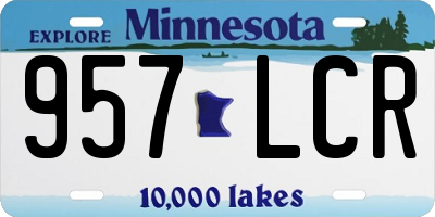 MN license plate 957LCR