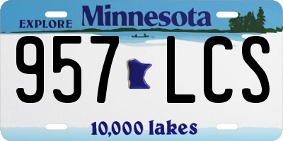 MN license plate 957LCS