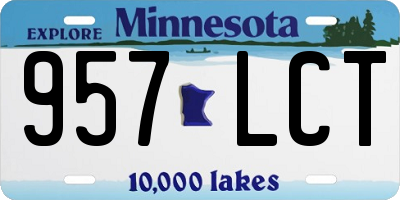 MN license plate 957LCT