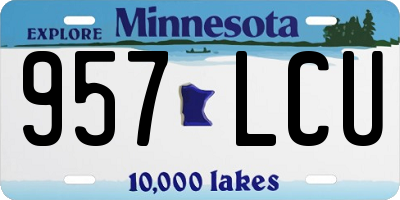 MN license plate 957LCU