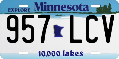 MN license plate 957LCV