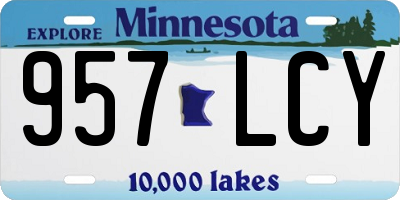 MN license plate 957LCY