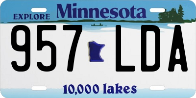 MN license plate 957LDA