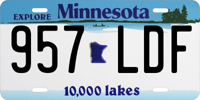 MN license plate 957LDF