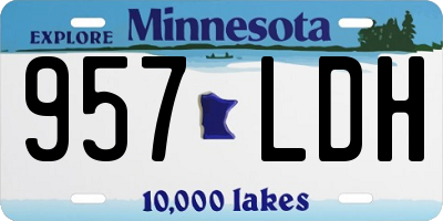 MN license plate 957LDH