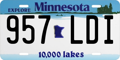 MN license plate 957LDI