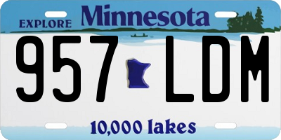 MN license plate 957LDM