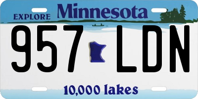 MN license plate 957LDN