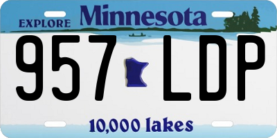 MN license plate 957LDP