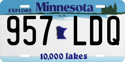 MN license plate 957LDQ