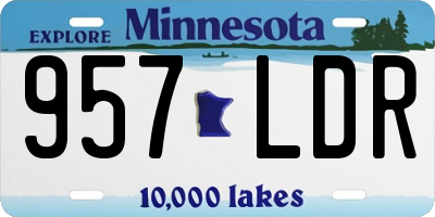 MN license plate 957LDR