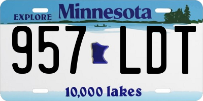 MN license plate 957LDT