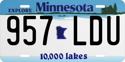 MN license plate 957LDU