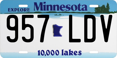 MN license plate 957LDV