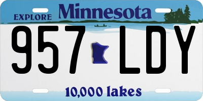 MN license plate 957LDY
