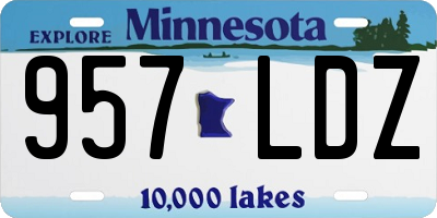 MN license plate 957LDZ
